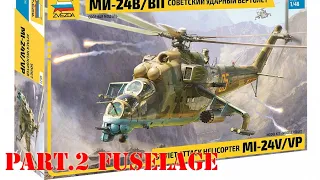 MI-24V/VP HIND 1/48 ZVEZDA Pt..2Fuselage (동체조립) scale model aircraft building