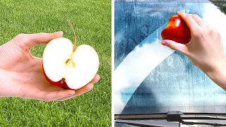 Lavez votre pare-brise avec une pomme + 50 astuces sympas