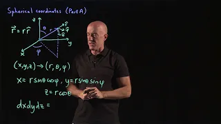 Definition of spherical coordinates  | Lecture 33 | Vector Calculus for Engineers