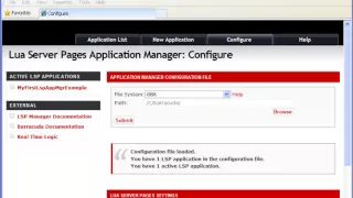 Lua Server Pages Application Manager