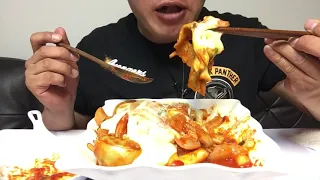 [호호짱쓰] 분모자 당면 치즈듬뿍 밀떡볶이 왕만두 먹방 Mukbang eating show