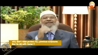 why didn't Allah protect ALL previous scriptures like He did with Quran  Dr Zakir Naik #HUDATV