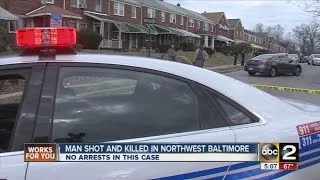 One man shot and killed in NW Baltimore