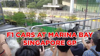 F1 Cars at Marina Bay, Singapore Grand Prix || Walking Singapore