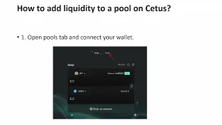 How to swap and add liquidity on Cetus Protocol