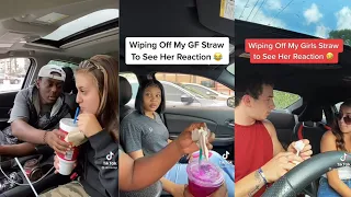 Wiping Off my Girlfriend's Straw to See her reaction || TikTok Compilation #03