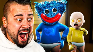 HUGGY WUGGY ALS BABY?! 😂 | The Baby in Yellow Mods