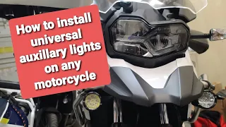 How to install Universal Auxiliary Lights on BMW F750GS motorcycle