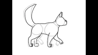 Animation Example- Walking Cat Animation and Process (OLD VIDEO)