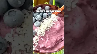 Easy and Healthy Blueberry ‘Ice Cream’ Recipe! 🫐🍨 Vegan and only 4 ingredients 🌱#youtubeshorts