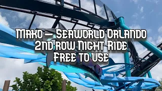 Mako - Seaworld Orlando POV - Night Ride - 2nd Row (Copyright Free, free to use)