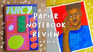 🥝🍉 i used a bullet journal as a sketchbook?? | papier notebook review + a demo