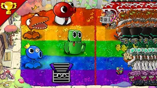 Plants vs Zombies : Roblox Rainbow Friends in Rainbow Map Minigame ( PVZ Epic Mod )