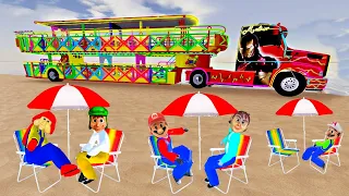 FOFÃO FOI NA PRAIA COM A CARRETA FURACÃO Personagens da carreta da alegria no jogo Roblox