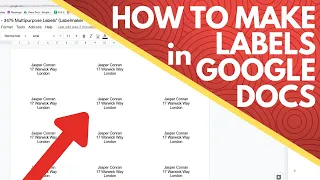 How to make labels in Google Docs