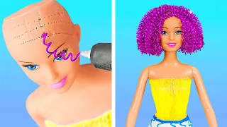 RIZOS para tu MUÑECA con LÁPIZ 3D || Artesanías adorables VS. trucos de cartón por 123GO! CHALLENGE