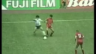 Maradona vs Belgium in World Cup 1986 (every touch)