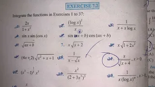 EX 7.2 Q1 TO Q20 SOLUTIONS OF INTEGRALS NCERT CHAPTER 7 CLASS 12th(PART1)