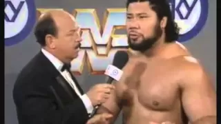 Haku speaks Tongan at UK Rampage '91