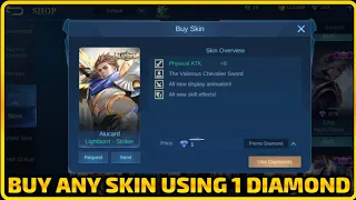 HOW TO BUY ANY SKIN FOR 1 DIAMOND ONLY IN MOBILE LEGENDS