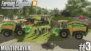 Harvesting 2,500,000 Million Liters of Silage | Multiplayer  | Farming Simulator 19 | #3