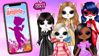 My Talking Angela 2 😻 M3GAN, Wednesday Addams, Enid, Harley Quinn - DIY Arts & Paper Crafts