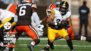Jaylen Warren's best plays from 145-yard game at Browns in Week 11 | Pittsburgh Steelers