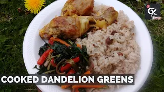 How to cook Dandelion Greens| Jamaican Style Steam Dandelion Greens