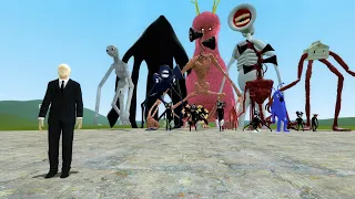 SLENDERMAN VS TREVOR HENDERSON CREATURES!! Garry's Mod Sandbox