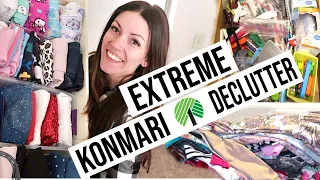 ULTIMATE KONMARI DECLUTTER + DOLLAR TREE ORGANIZATION OF KIDS ROOM // EXTREME CLEANING MOTIVATION