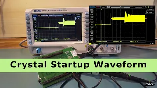 Beyond Frequencies: 8MHz Crystal Oscillator Startup Waveform Captured and Measured on Oscilloscope