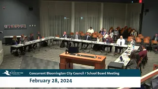 February 28, 2024 Bloomington City Council / School Board Concurrent Meeting