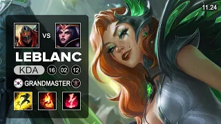 LeBlanc Mid vs Zed - KR Grandmaster - PreSeason 12 Patch 11.24