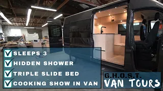 Van Tour - Built for Cooking on the Road with Hidden Shower