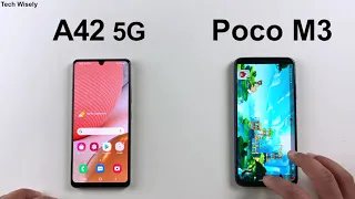 SAMSUNG A42 5G vs Poco M3  Speed Test