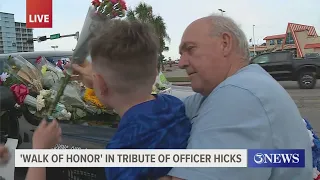 Walk of Honor in tribute of Officer Hicks