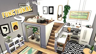 Functional Loft Room | The Sims 4 - Speed Build (NO CC)