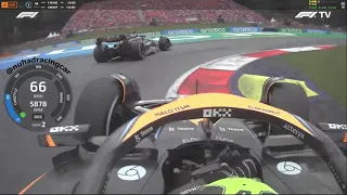 Lando Norris Overtaking Lewis Hamilton At The 2023 Austrian Grand Prix