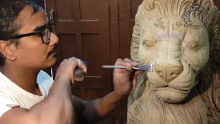 Lion |creative wood carving