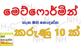 10 interesting facts about METFORMIN - Oba Nodanna Medicine - Sinhala Medical Channel