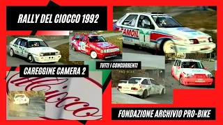 Rally del Ciocco 1992, 2o passaggio sulla Ps d'apertura Careggine. Tutti i concorrenti, pure sound.
