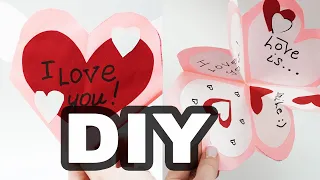 How to make an Heart gift with surprise / Valentine's card from paper /сердце с секретом