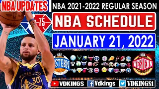 NBA SCHEDULE January 21, 2022 | Nba Regular Season 2021-22