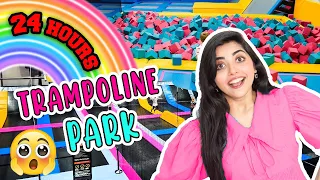 Living in Trampoline Park for 24 HOURS 💃🏻|*Went Extremely CRAZY*🤩🥳| Ramya Vasudev