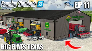 BUILDING THE BEST DEALERSHIP IN TOWN! (+NEW FIELDS!) | Big Flats Texas | Farming Simulator 22