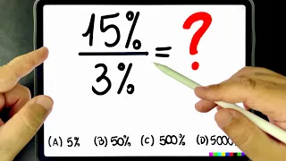 🔥 NINGUÉM SABE SIMPLIFICAR UMA DIVISÃO DE PORCENTAGEM! 😱 Você consegue resolver?