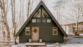 THE MOST BEAUTIFUL STORYBOOK A-FRAME CABIN IN THE WOODS