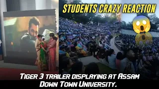 Students Go Crazy As Tiger 3 Trailer Played On Big Screen At Assam Downtown University