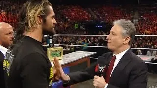 Jon Stewart Kicks WWE's Seth Rollins Where It Hurts!