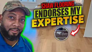 Shaw Flooring recommended my services to a home builder to Save these Engineered Wood Floors
